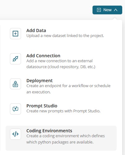 Project-specific coding environments